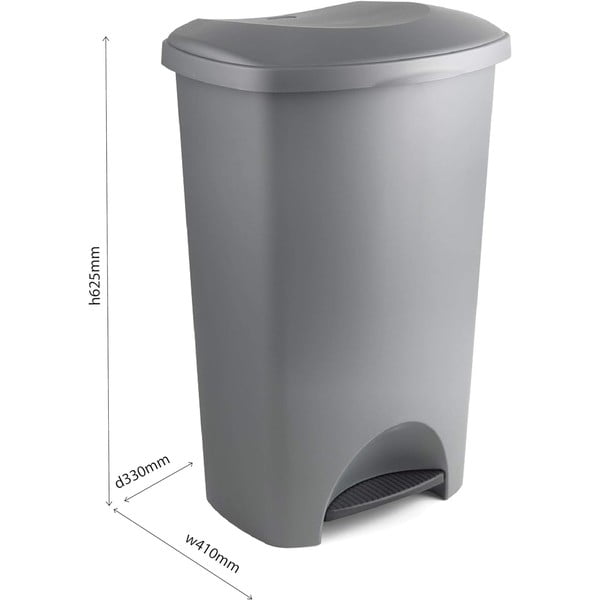 Черно кошче за боклук с капак, 41 x 33 x 62,5 cm - Addis-image-3