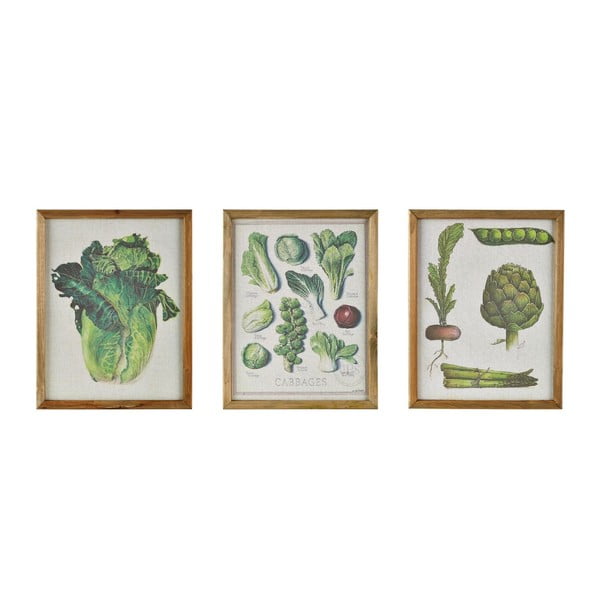 Комплект от 3 плаката в рамки Veggies - KJ Collection