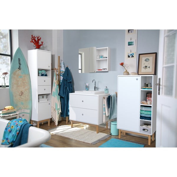Бял шкаф с умивалник без смесител 80x62 cm Color Bath - Tom Tailor-image-1