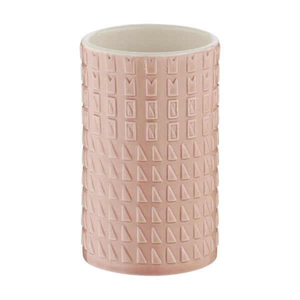 Розова порцеланова чаша за четки за зъби Lenora - Kela