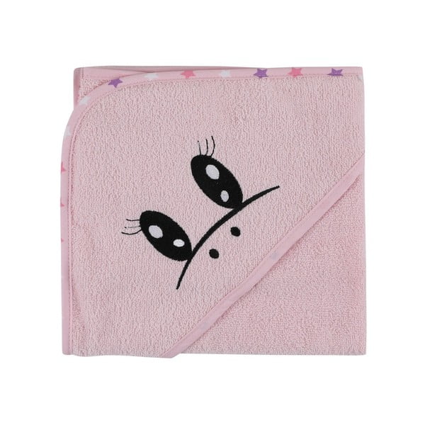 Розов памучен детски халат и кърпа в комплект от 3 бр. размер 0-2 години Unicorn – Foutastic-image-3