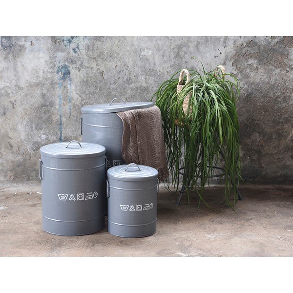 Метален кош за пране , ⌀ 40 cm - LABEL51-image-1