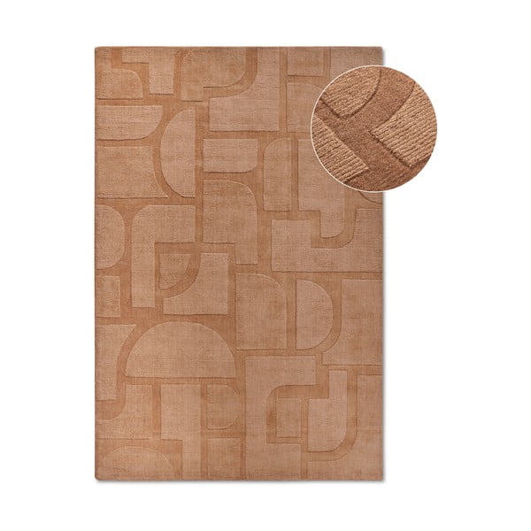 Кафяв ръчно изработен вълнен килим 80x150 cm Alexis – Villeroy&Boch