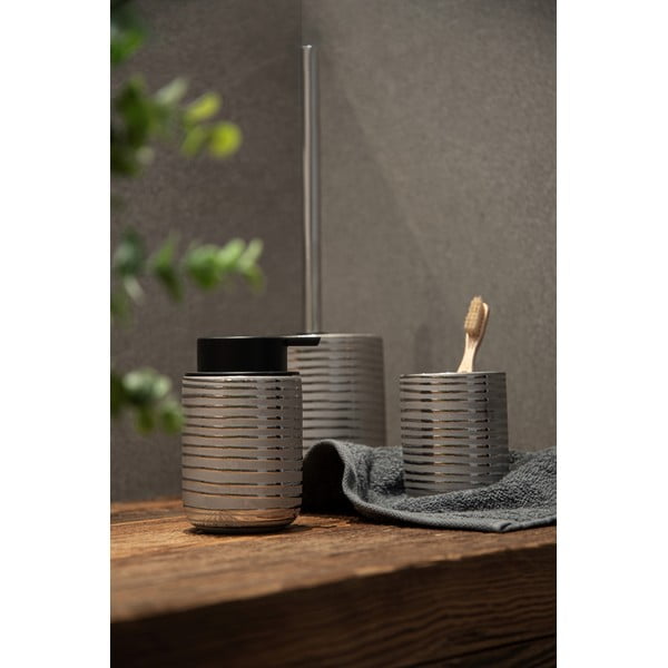 Керамичен дозатор за сапун в сребристо 0,28 л Vilalba - Wenko-image-2