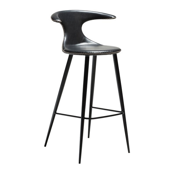 Černá barová židle z imitace kůže DAN–FORM Denmark Flair, výška 100 cm
