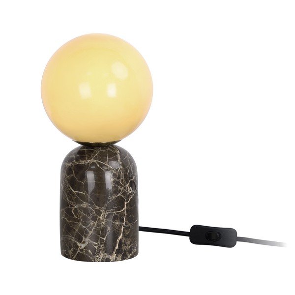 Тъмнокафява мраморна настолна лампа (височина 20 cm) Lazio Sphere – Leitmotiv-image-2