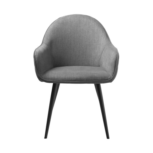 Сив тапициран трапезен стол с подлакътници Minto – Unique Furniture-image-3