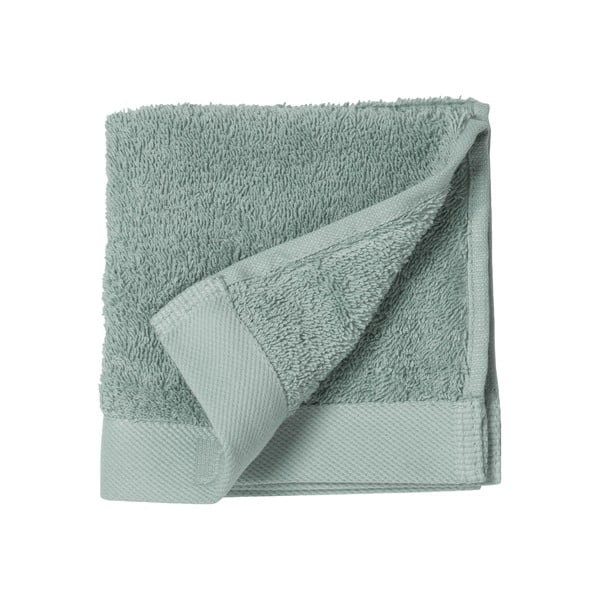 Зелена хавлиена памучна кърпа Листо, 30 x 30 cm Comfort Organic - Södahl