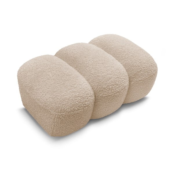 Бежова табуретка  от прежда с примки от букле Hippolyte – Bobochic Paris-image-4