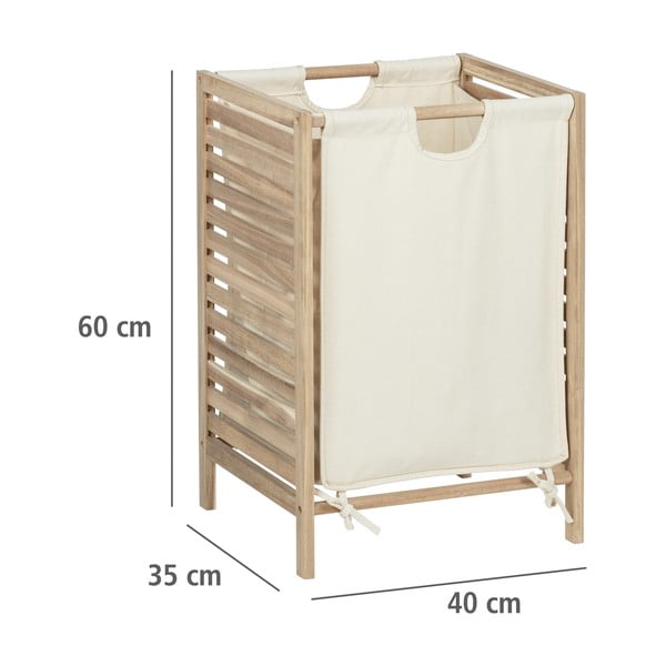 Дървен кош за пране в естествен цвят 48 л Acina - Wenko-image-2
