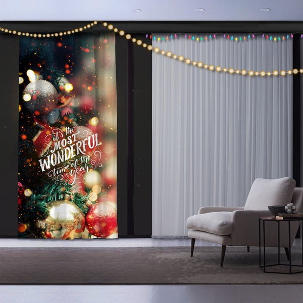 Коледна завеса Christmas Wonderful, 140 x 260 cm - Unknown