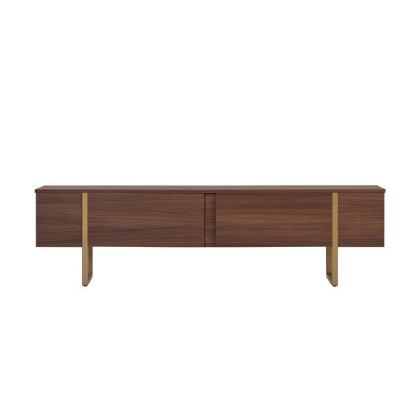Маса за телевизор от декор от орех в тъмно естествен цвят 180x50x30 cm Onera – Kalune Design-image-4