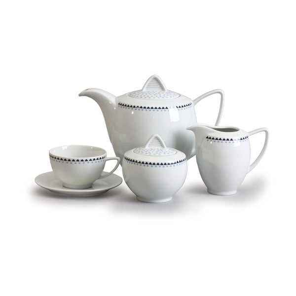Порцеланов сервиз за чай с триъгълници Lea - Thun