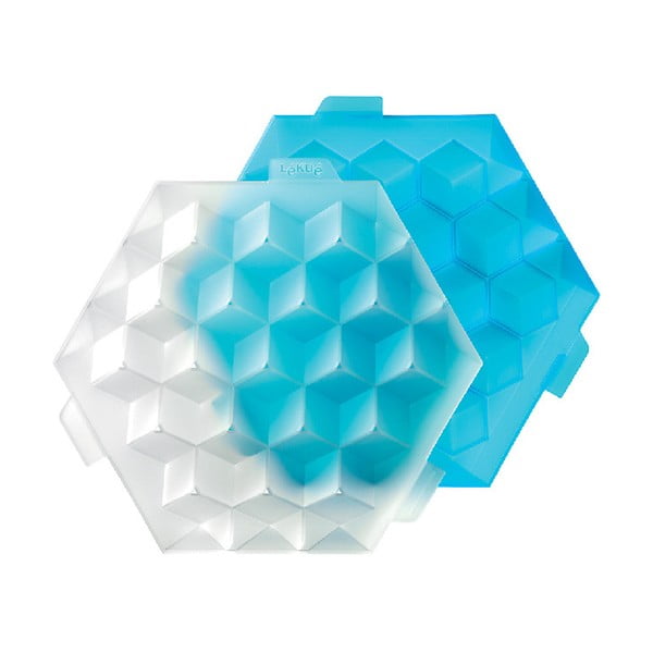 Синя силиконова форма за кубчета лед Ice Cube - Lékué