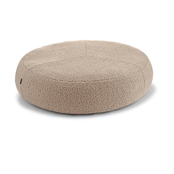 Бежово легло за куче от плат букле ø 90 cm Senso Pouffe Greige M/L – MiaCara