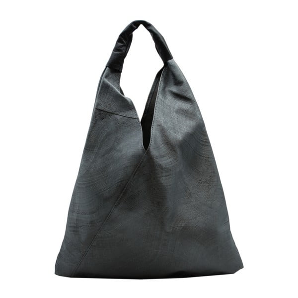 Тъмно сива чанта от естествена кожа Karma - Andrea Cardone