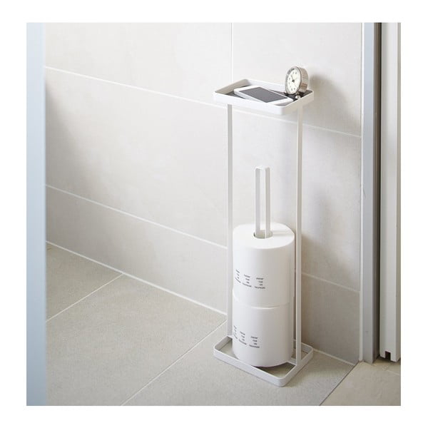 Бял диспенсер за тоалетна хартия с рафт Tower - YAMAZAKI-image-1