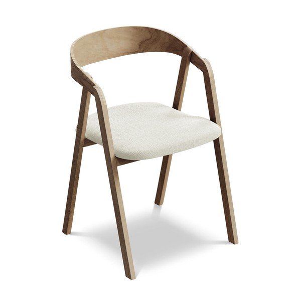 Кремав трапезен стол от масивна дървесина Erika – Makamii