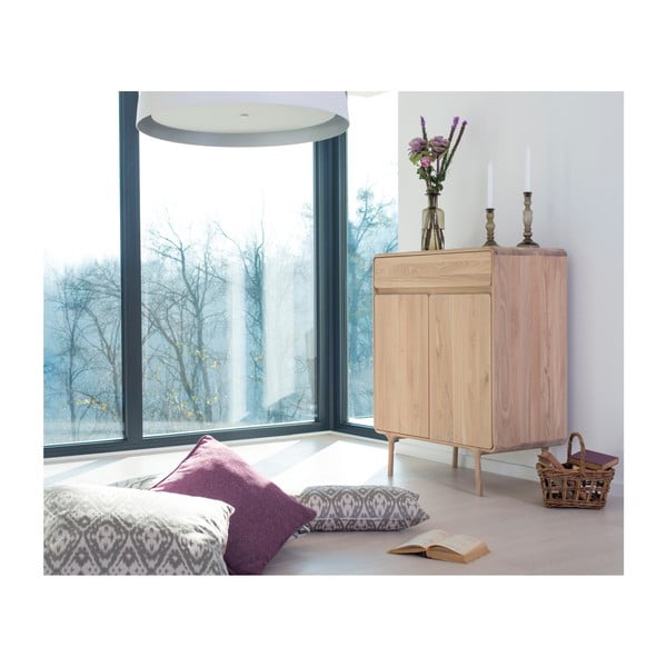 Масивен дъбов скрин Fawn - Gazzda-image-1