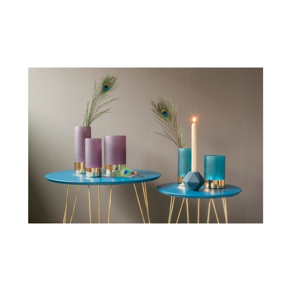 Modro-zlatá skleněná váza PT LIVING, výška 18,5 cm-image-2