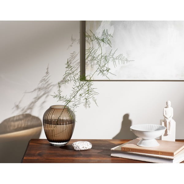 Ваза от кафяво стъкло, височина 18,5 cm Hammershøi - Kähler Design-image-1