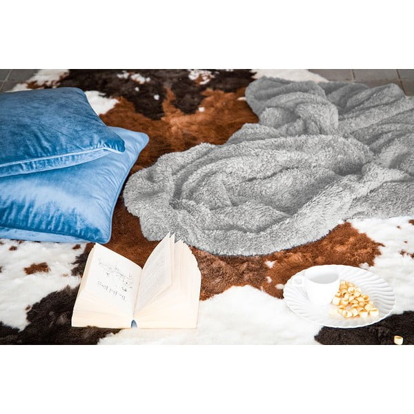 Сиво плюшено одеяло , 130 x 170 cm Teddy - Tiseco Home Studio-image-1