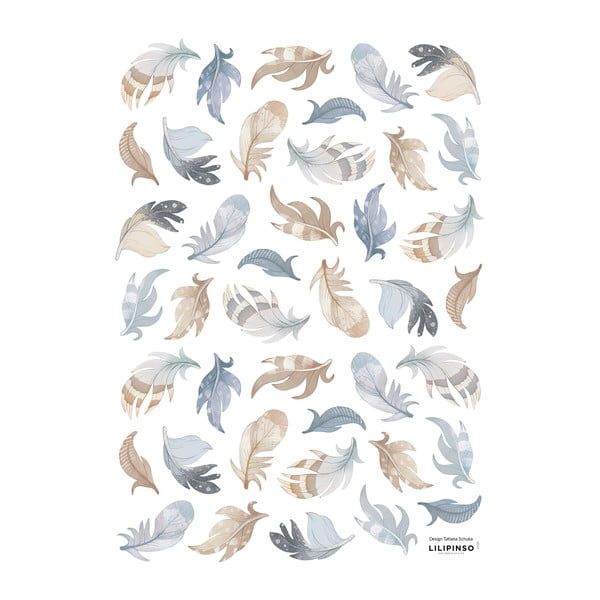Лист със стикери 30x42 cm Feathers - Lilipinso