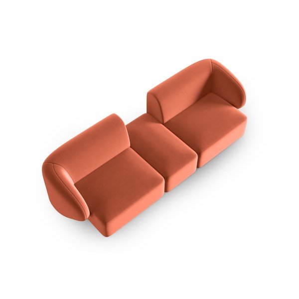 Розов кадифен диван 246 cm Paolo – Milo Casa-image-1