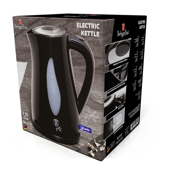 Черна електрическа кана 1,7 л Black Silver Collection - BerlingerHaus-image-3