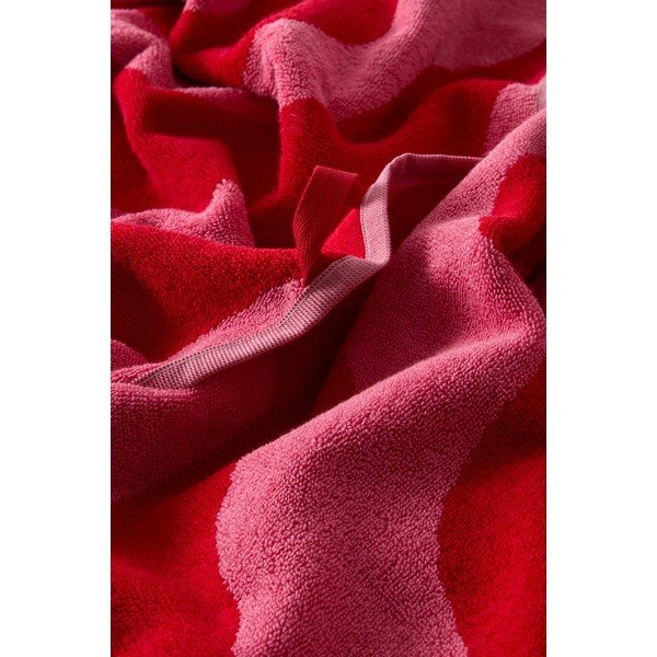 Червена/розова памучна хавлиена кърпа 90x150 cm Waves – Jotex-image-4