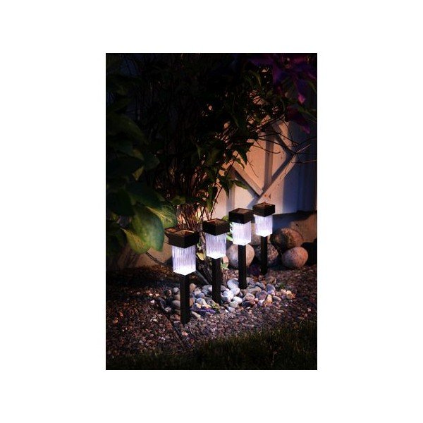 Sada 4 zahradních černých světel Best Season Solar Pathlights Black-image-1