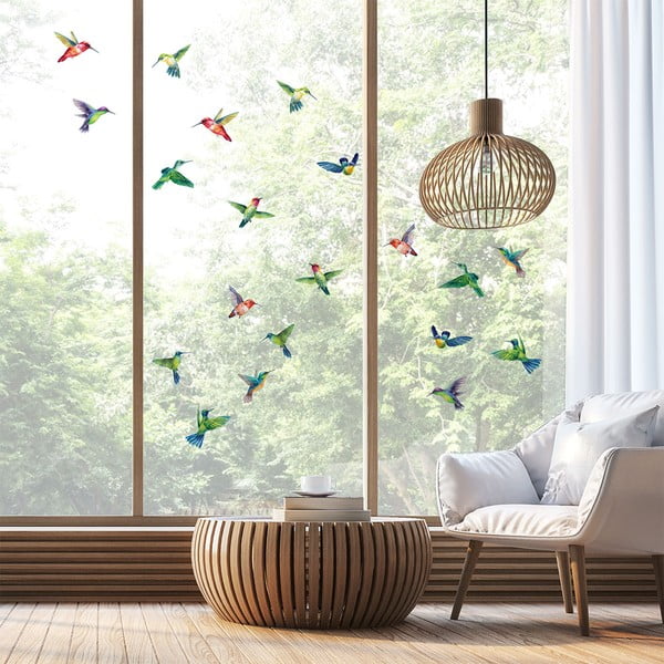 Комплект стикери за прозорец 20 бр. 40x60 cm Hummingbirds - Ambiance