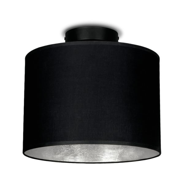 Черна лампа за таван със сребърни детайли MIKA, ⌀ 25 cm Mika - Sotto Luce
