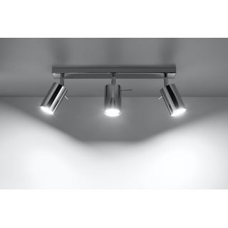 Таванна лампа в сребристо, дължина 45 cm Etna - Nice Lamps