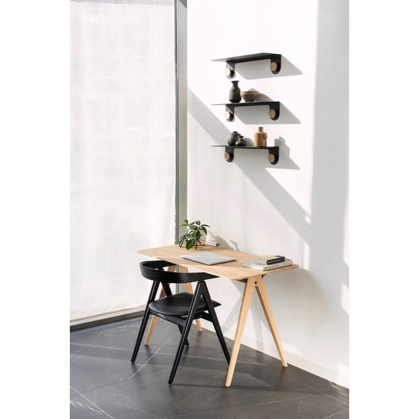 Работна маса от масивен дъб 60x120 cm Ava – Gazzda-image-1