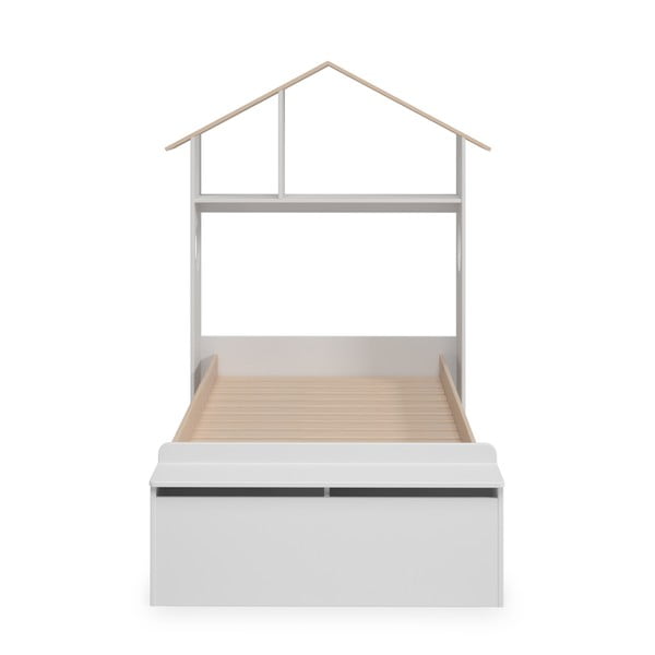 Детско легло с място за съхранение 90x190 cm от бял/естествен бор Odessa - Marckeric-image-4