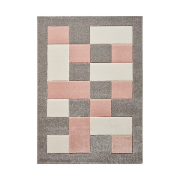 Розов и сив килим , 80 x 150 cm Brooklyn - Think Rugs