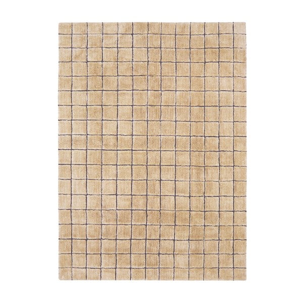 Ръчно изработен вълнен килим в кехлибарен цвят 230x300 cm Mosaic Amber – Lorena Canals