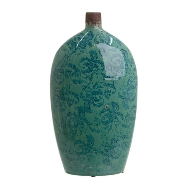 Smaragdově zelená keramická váza InArt Antique, výška 44 cm