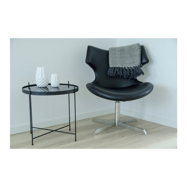 Черно-бяло памучно одеяло , 170 x 130 cm Cort - House Nordic-image-1