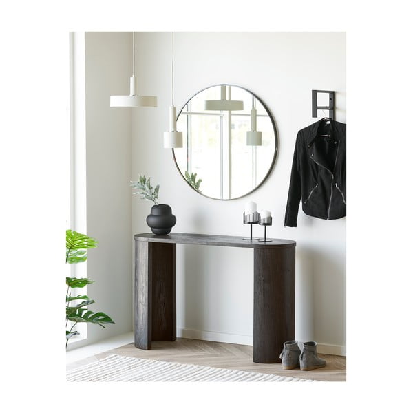 Черна стъклена ваза (височина 20 cm) Vera – House Nordic-image-3