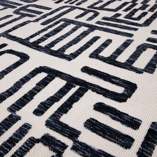 Черно-бял килим 200x290 cm Mason - Asiatic Carpets-image-1