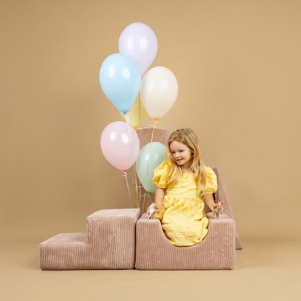 Велурена катерушка от пяна в цвят каки 250x45x30 cm Montessori – Meowbaby-image-1