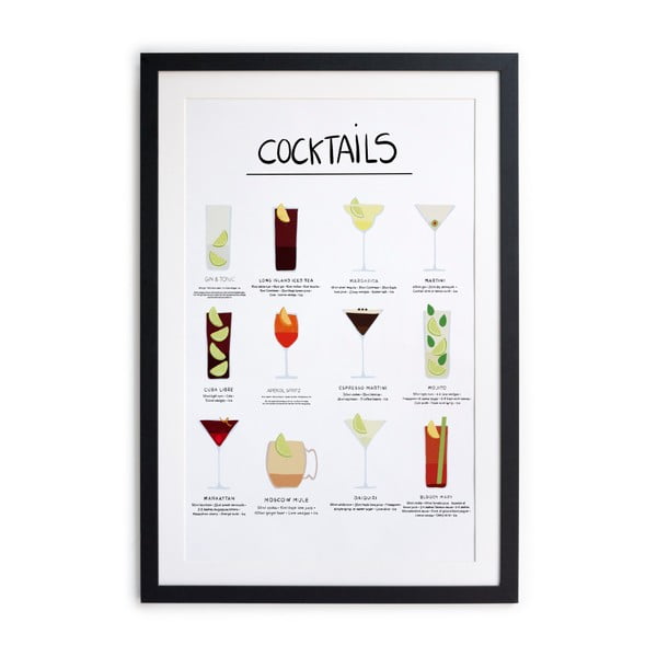 Постер в рамка , 65 x 45 cm Cocktail - Really Nice Things