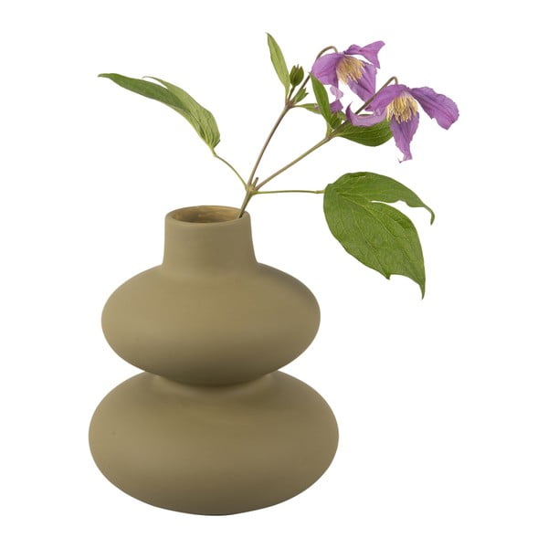 Зелена керамична ваза Karlsson Circles, височина 19,4 cm - PT LIVING-image-2