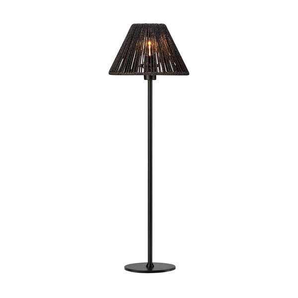Черна подова лампа Corda - Markslöjd
