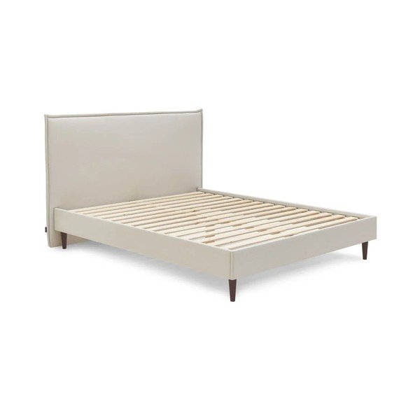 Бежово тапицирано двойно легло с решетка 180x200 cm Sary - Bobochic Paris