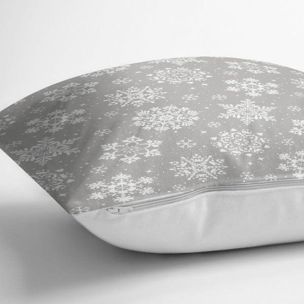 Коледна калъфка за възглавница Снежинки, 42 x 42 cm - Minimalist Cushion Covers-image-1