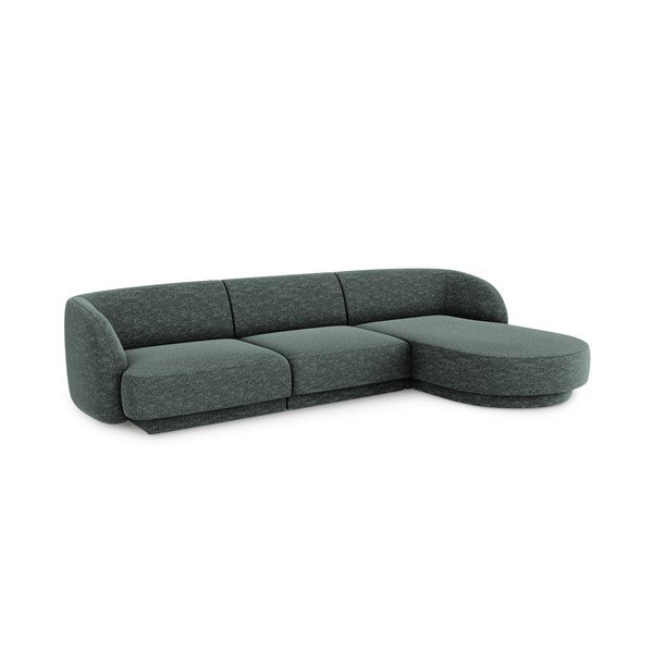 Тъмнозелен ъглов диван (десен ъгъл) Miley - Micadoni Home-image-2