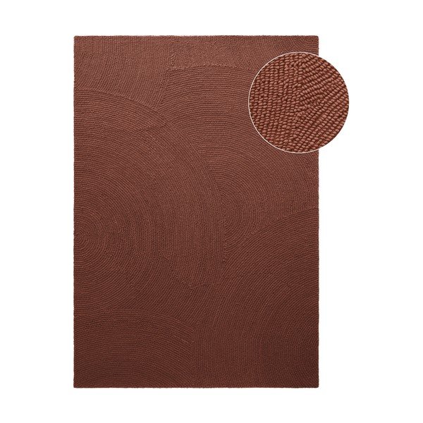 Ръчно изработен вълнен килим в тухлен цвят 120x180 cm Calmio – Hanse Home